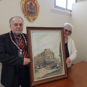 Painting of the Pierhead Bargoed