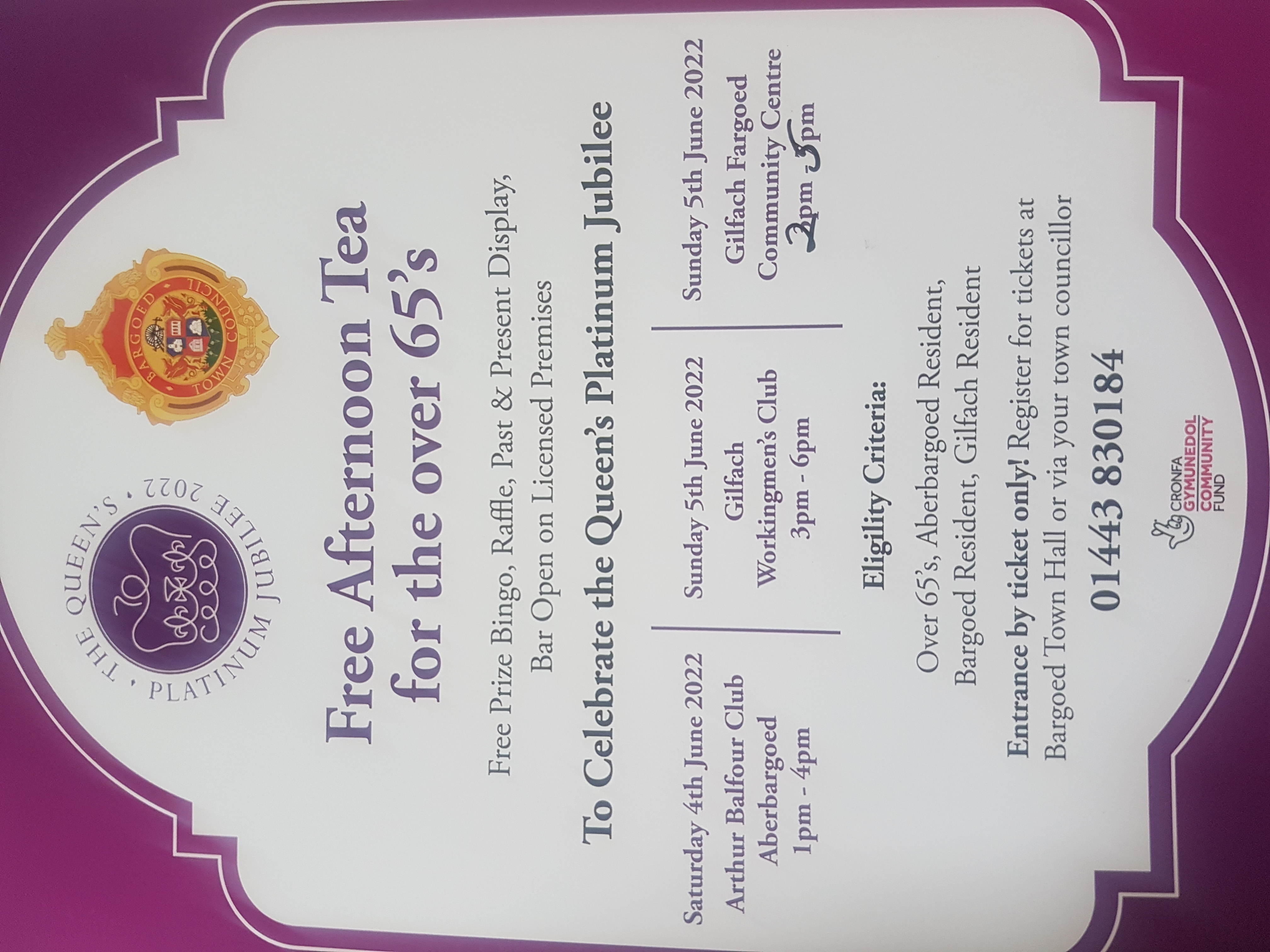 promotional flyer for jubilee event