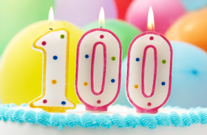 100th birthday candles image