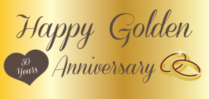 golden wedding anniversary banner image